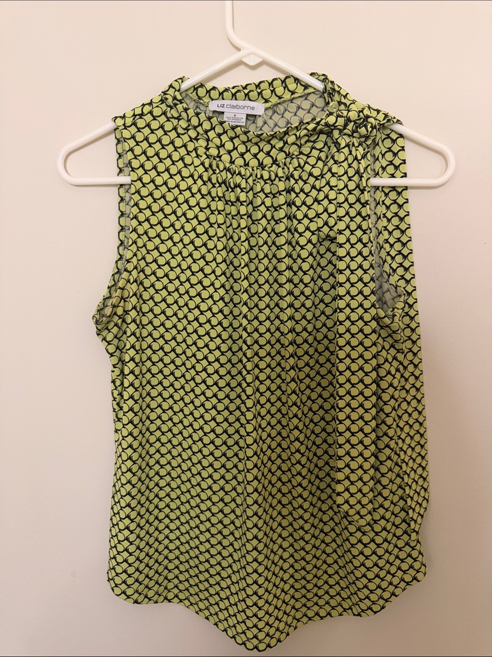Liz Claiborne Lime Green Sleeveless side neck Tie-Camisole